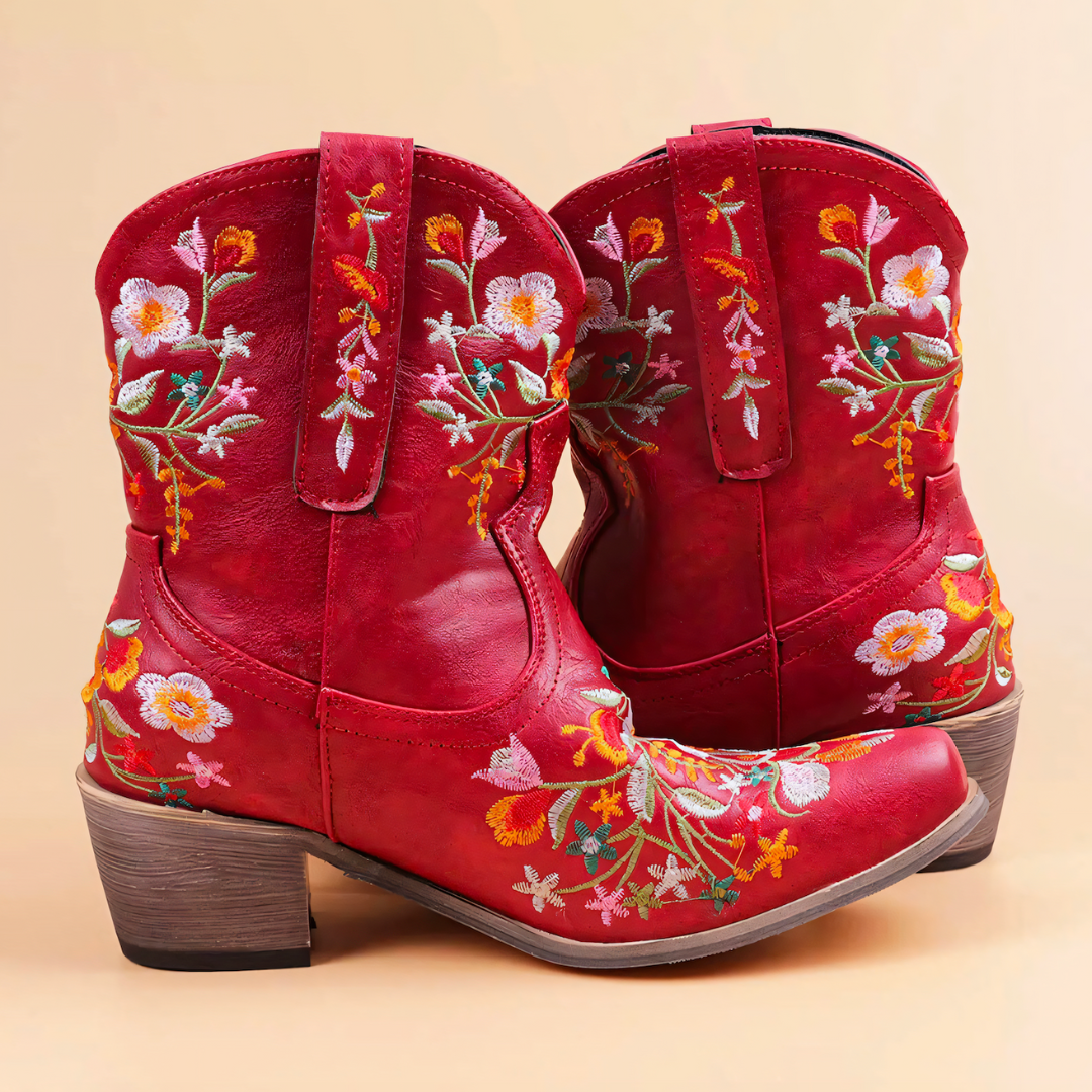 Bottes Hiver Femme Vintage en Cuir Résistant 6