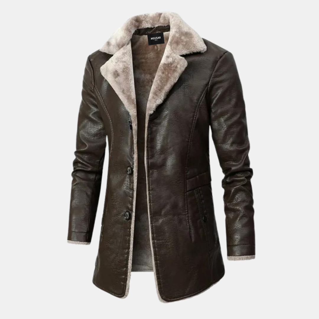Variant image for Veste Cuir Homme Élégante en Cuir Véritable pour Hiver-9