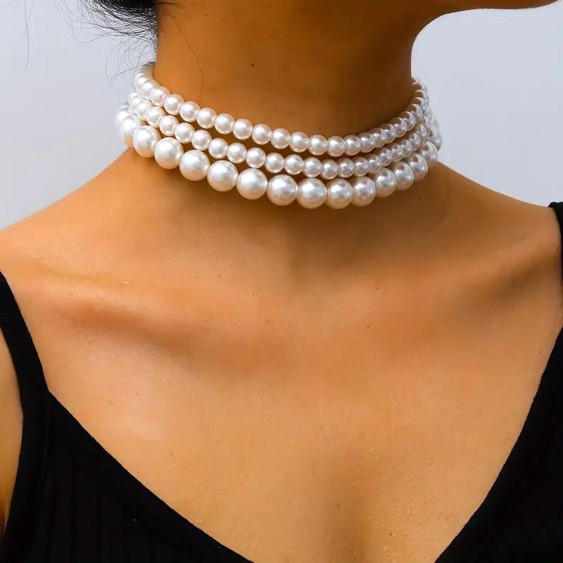Collier de perles multi-couches