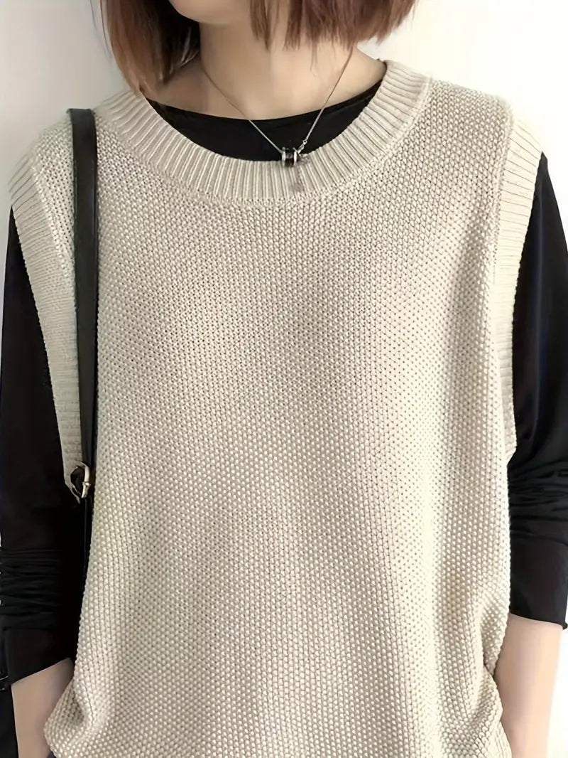 Variant image for Pull Femme Décolleté Rond Confortable en Mélange de Fibres Douces-33