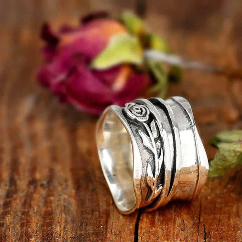 Bague Femme Artisanale Motif Floral Charmant 0