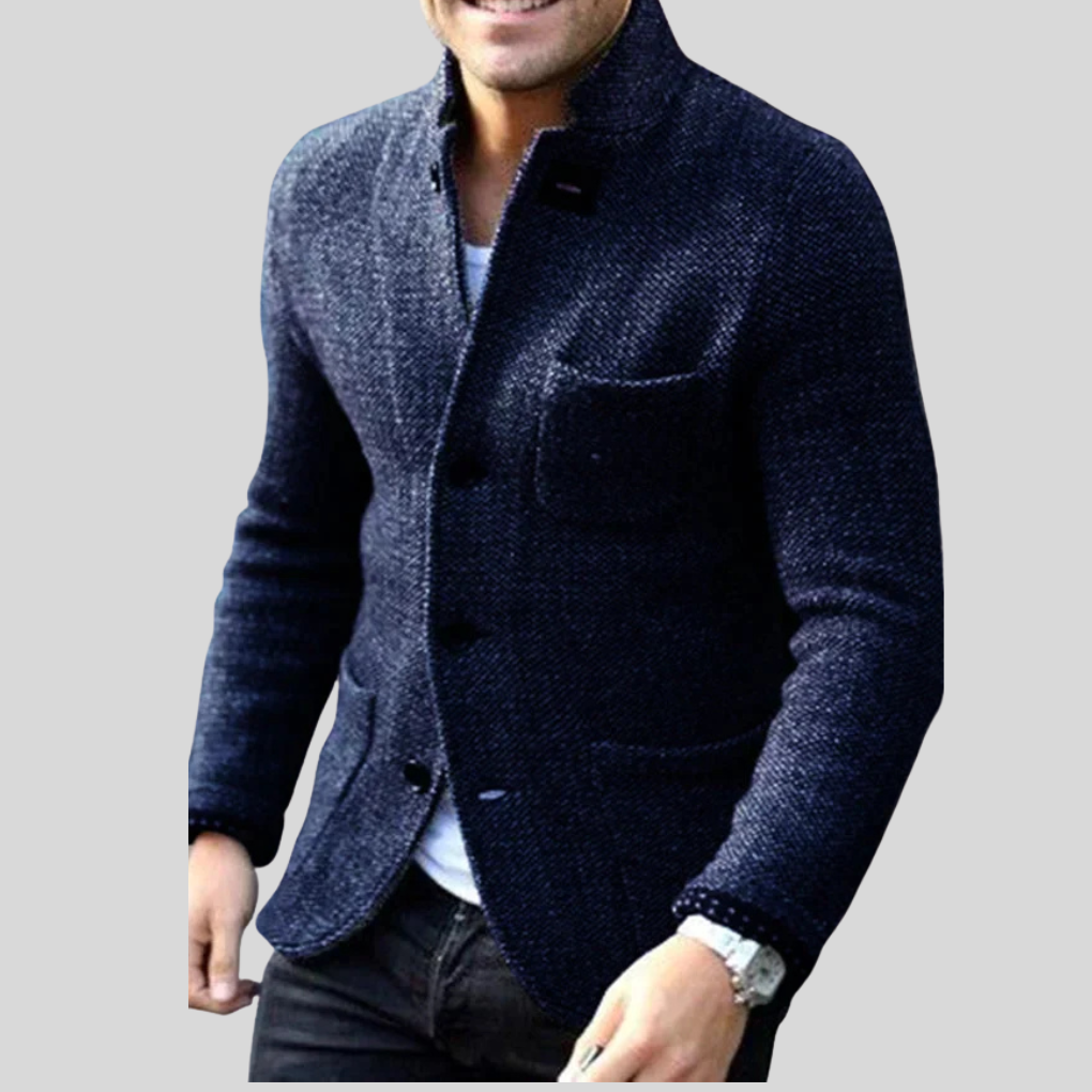 Blazer Homme Chic à Poches Pratiques et Fermeture à Bouton 1