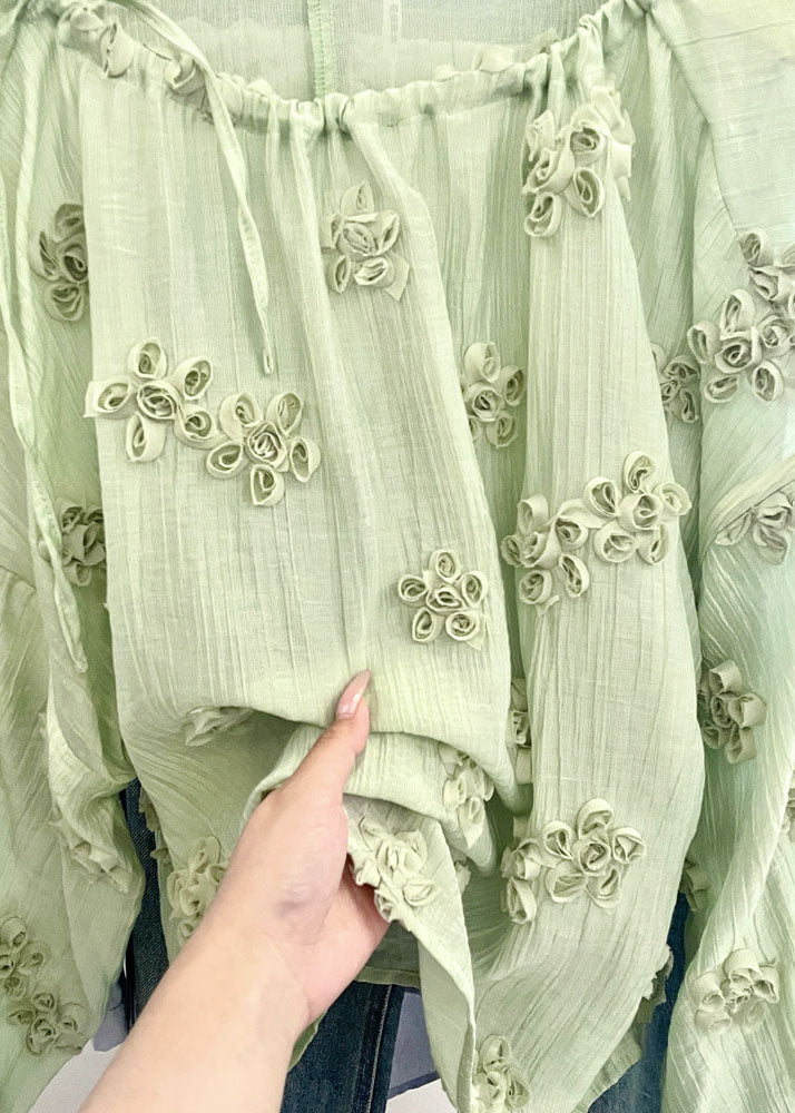 Blouse Femme Grande Taille Col Rond Motif Floral 3