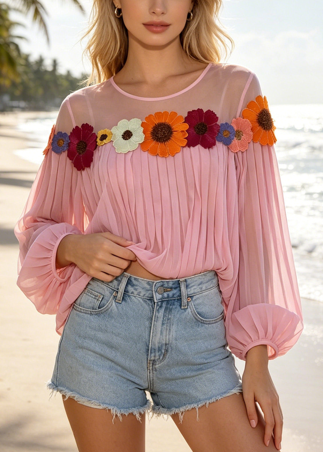 Blouse Femme Patchwork Marguerite Style Estival 4