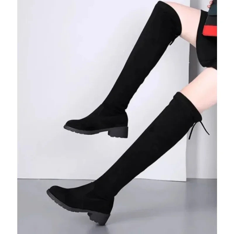 Bottes Cuissardes Femme à Talons Blocs 2