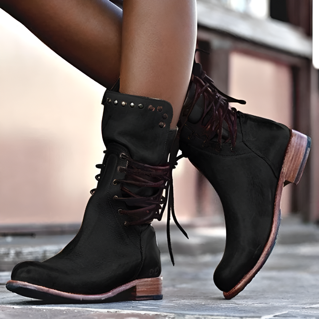 Bottes Femme Cloutées Rustiques 5