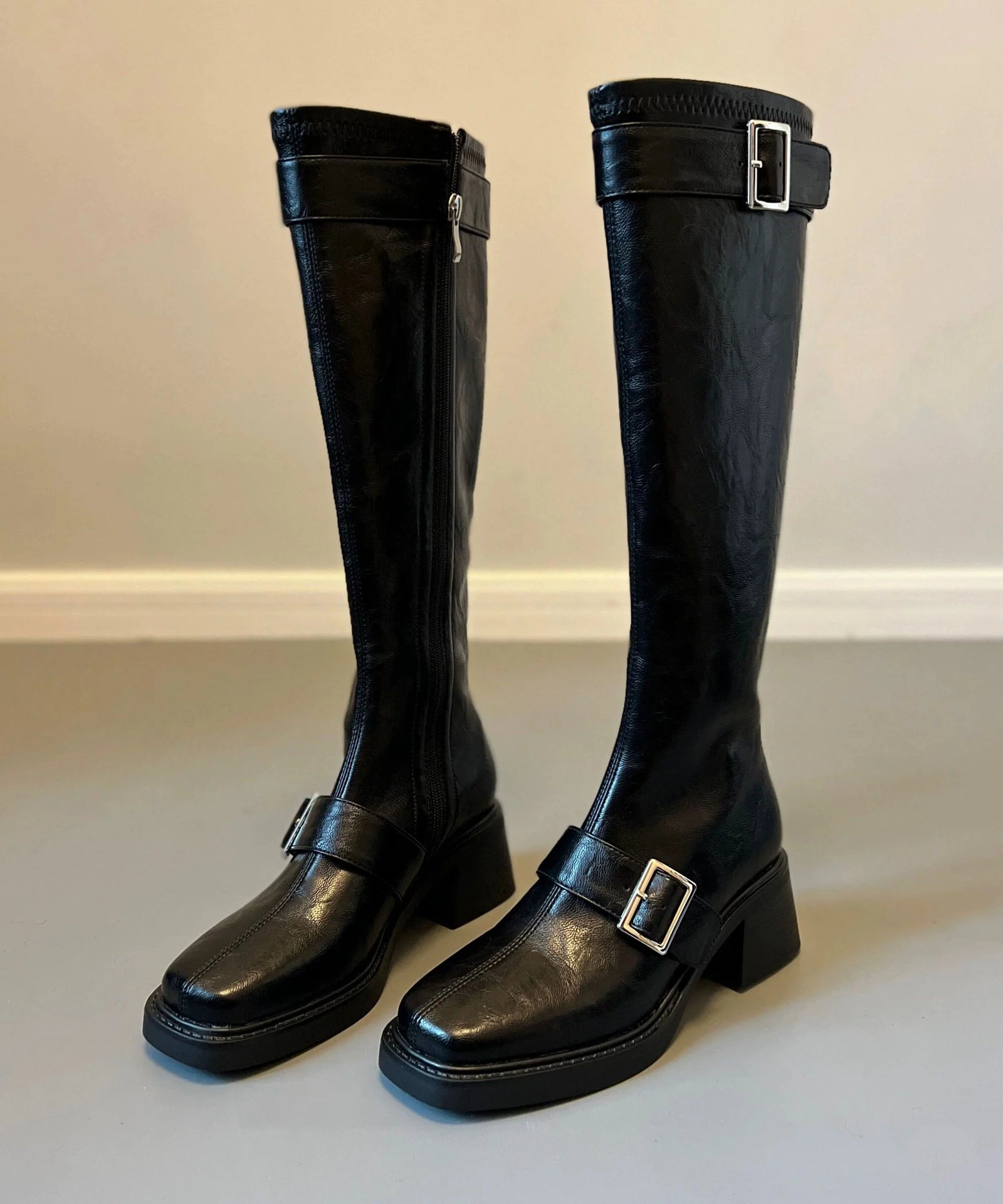 Bottes Femme Décontractées à Boucle Style Épais 4
