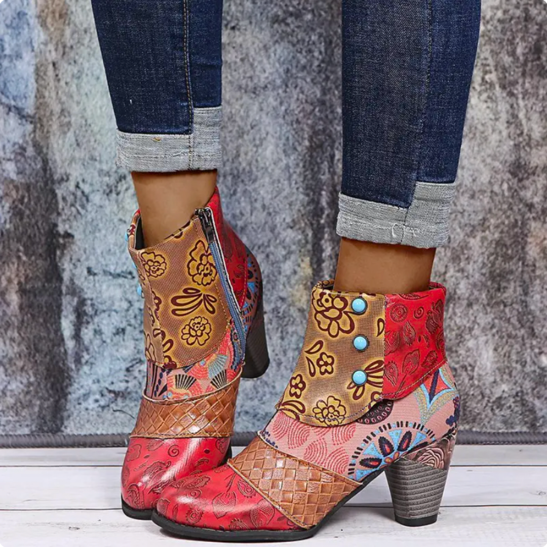 Bottes Femme Rétro Imperméables Haut Talon 0