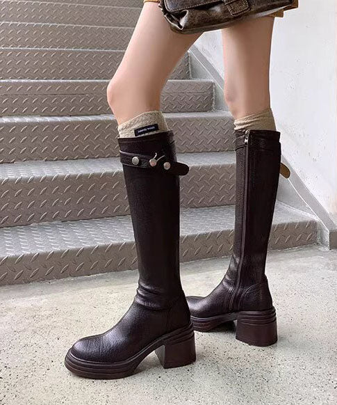 Bottes Femme Style Bohème Hautes à Talons Compensés 2