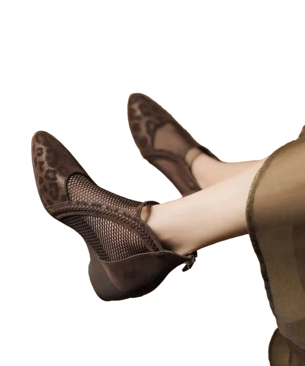 Bottes Femme Style Léopard Ajouré 1
