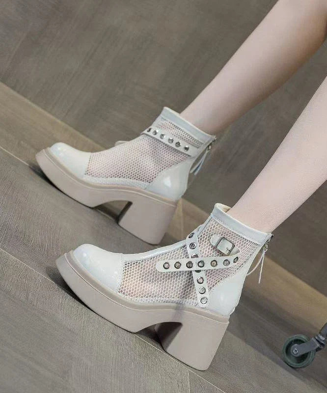 Bottes Femme à Talon Épais Style Simple 0