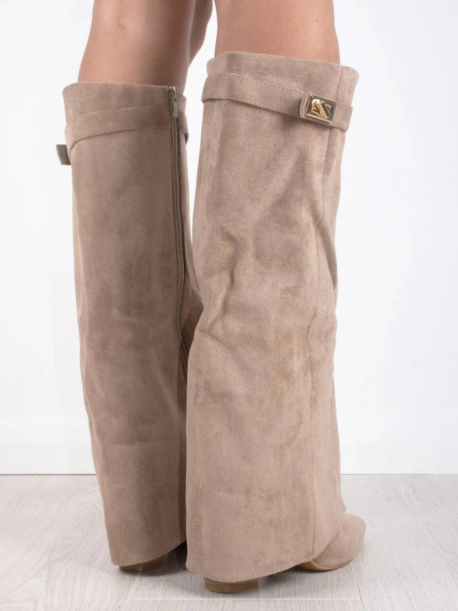 Bottes Femmes Hautes avec Détails Dorés 6