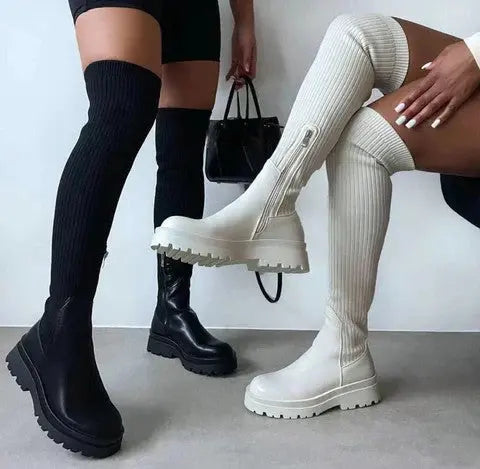 Bottes Hautes pour Femmes au Design Moderne 1