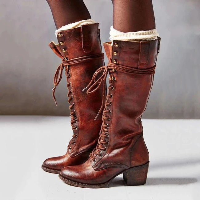 Bottes Longues à Talon Épais pour Femmes 4