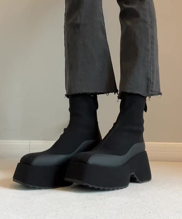 Bottes à plateforme tendance avec fermeture éclair 2