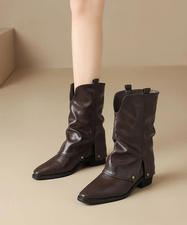 Bottes pour femme à bout pointu et talon compensé 2