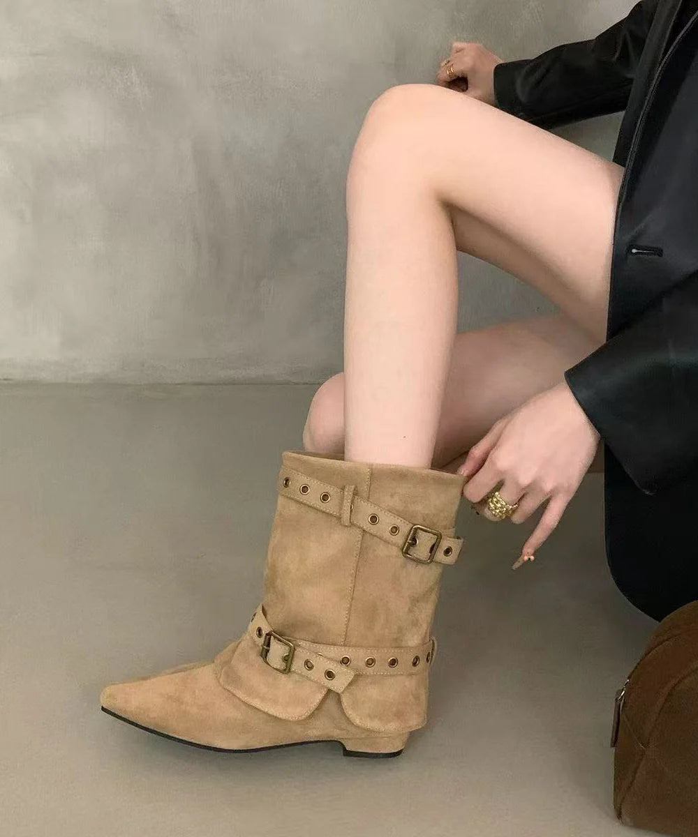 Bottes pour femme à semelles épaisses style décontracté 0