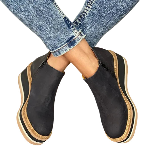 Bottines Femme Automnales Chic avec Fermeture Éclair 1
