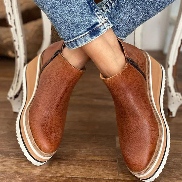 Bottines Femme Automnales Chic avec Fermeture Éclair 3