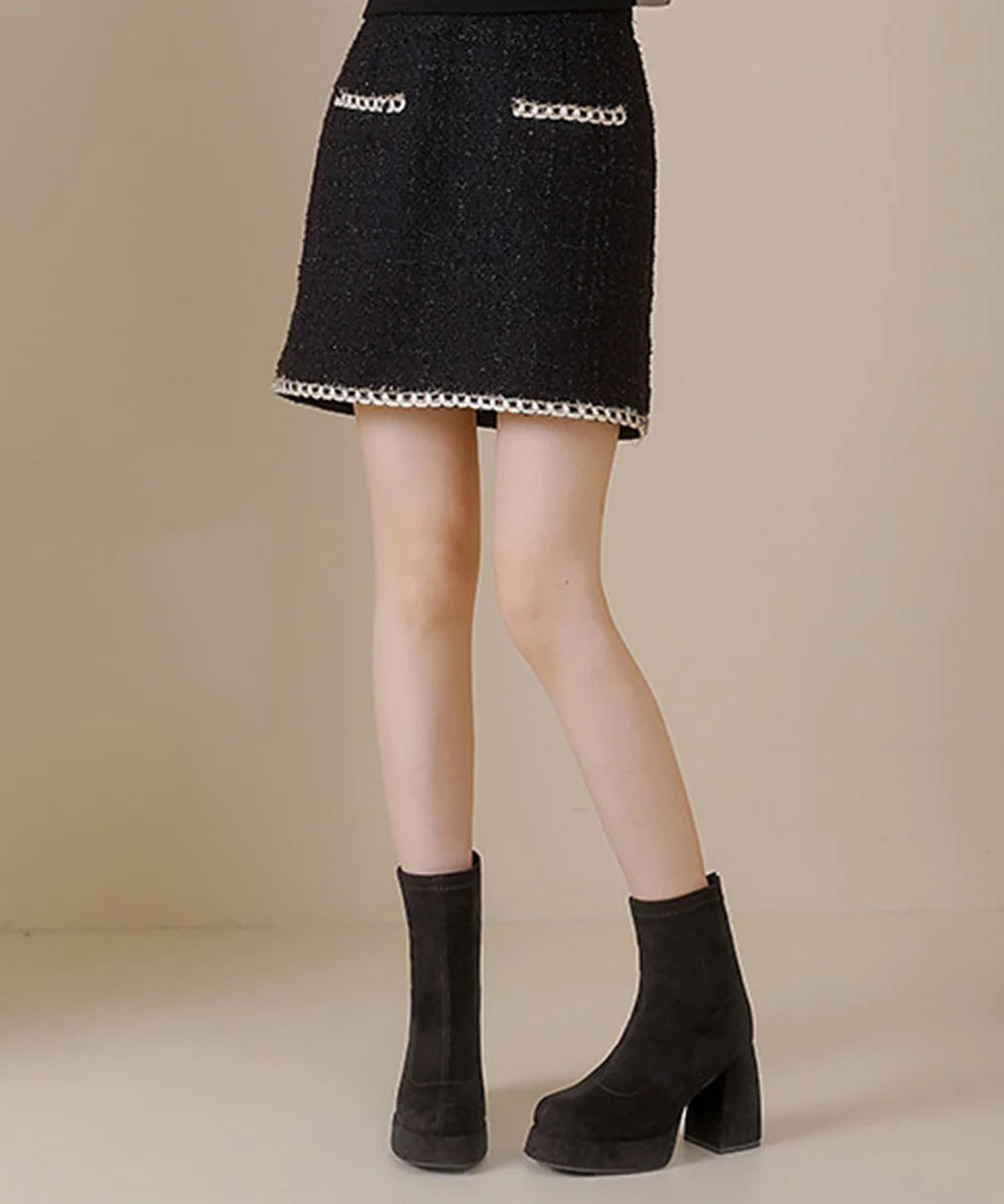 Bottines Femme Style Rétro à Plateforme et Fermeture Éclair 4