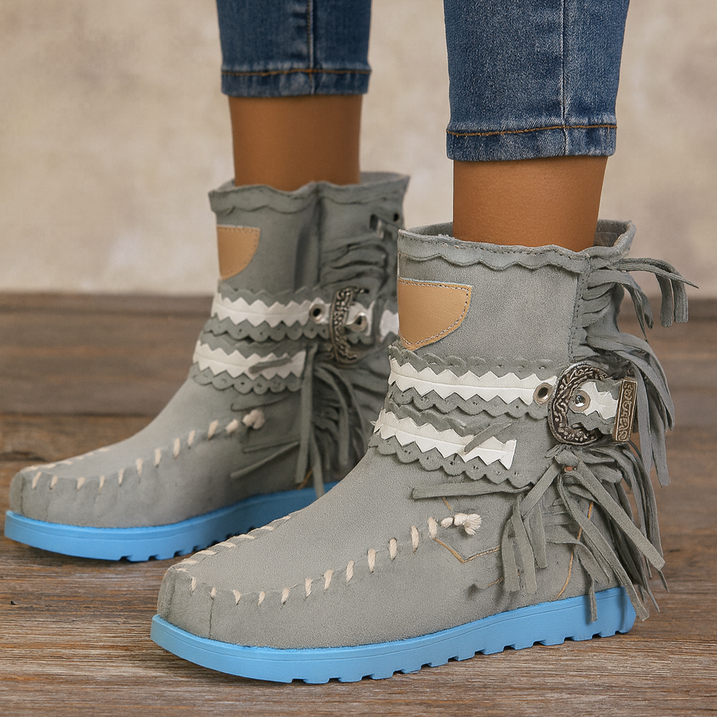 Bottines Western Boho à Franges pour Femmes 1