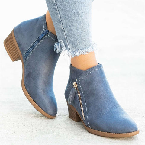 Bottines Zippées pour Femmes Chic 2