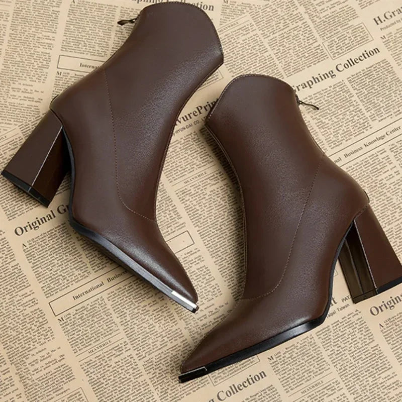 Bottines à Talons Pointus pour Femmes Printemps 7