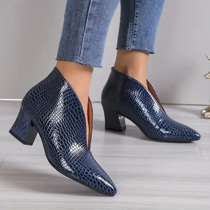 Bottines pour Femmes à Texture Reptile 2