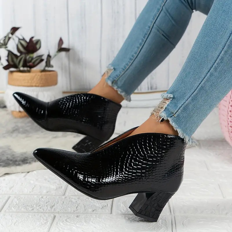 Bottines pour Femmes à Texture Reptile 7