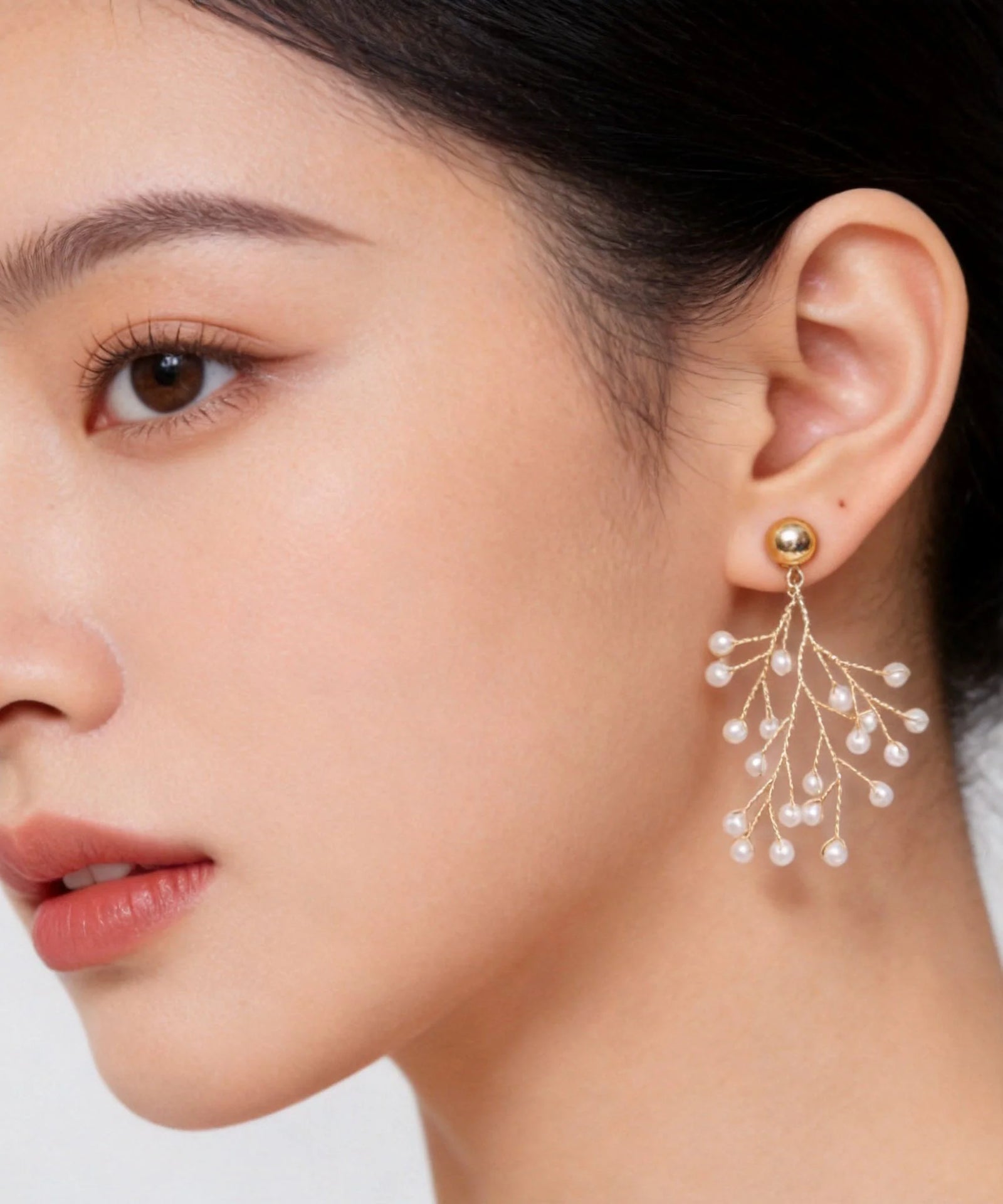 Boucles d'oreilles pendantes pour femme avec motif vigne 0