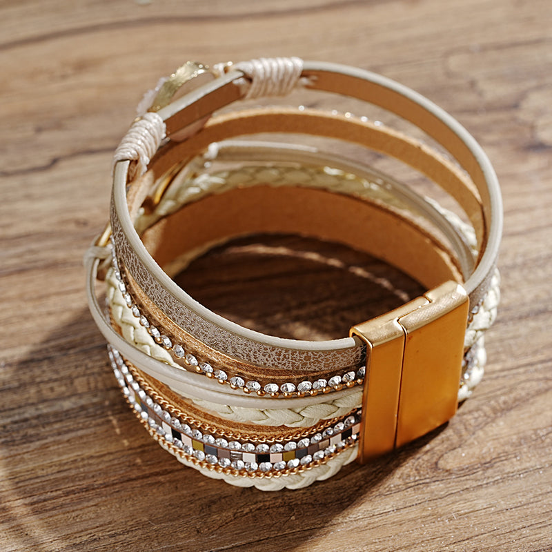 Bracelet Femme Bohème Motif Coeur Éclatant 6
