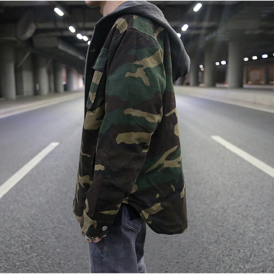 Sweat à Capuche Homme Camouflage Moderne 100% Coton-3