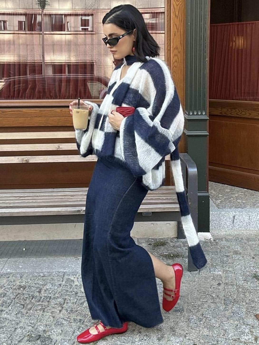 Cardigan Ample à Rayures pour Femme 3