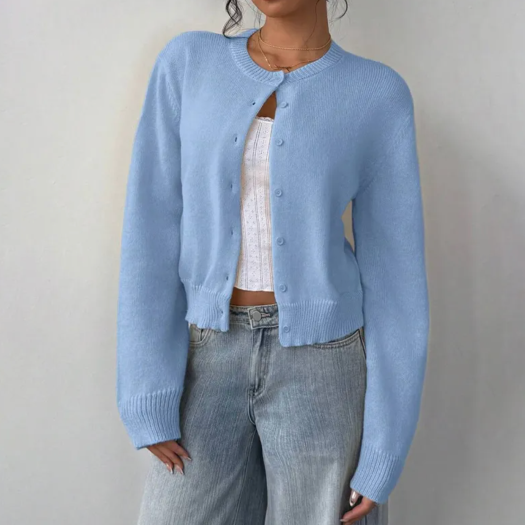 Cardigan Court à Boutons pour Femme Printemps 11