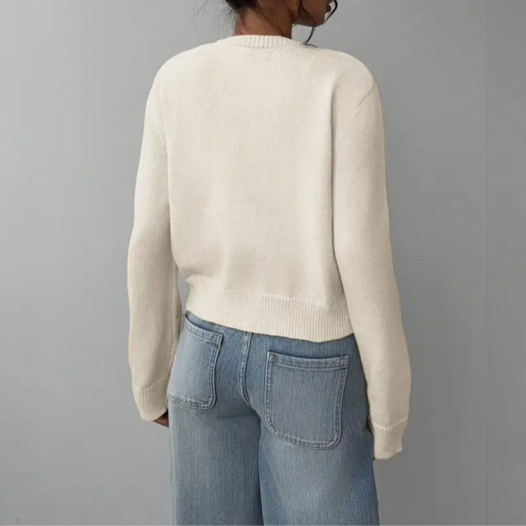 Cardigan Court à Boutons pour Femme Printemps 3