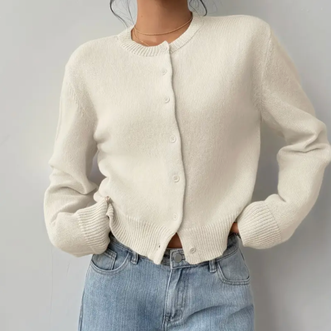 Cardigan Court à Boutons pour Femme Printemps 4