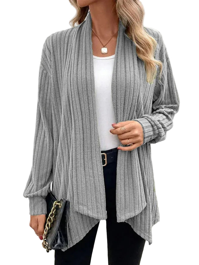 Cardigan Femme Drapé Style Décontracté 0