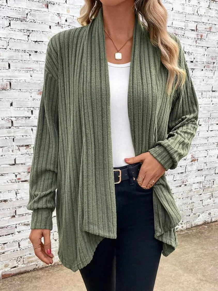 Cardigan Femme Drapé Style Décontracté 1