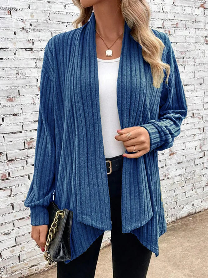 Cardigan Femme Drapé Style Décontracté 4