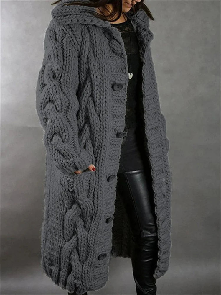 Cardigan à Capuche Femme Oversize 3