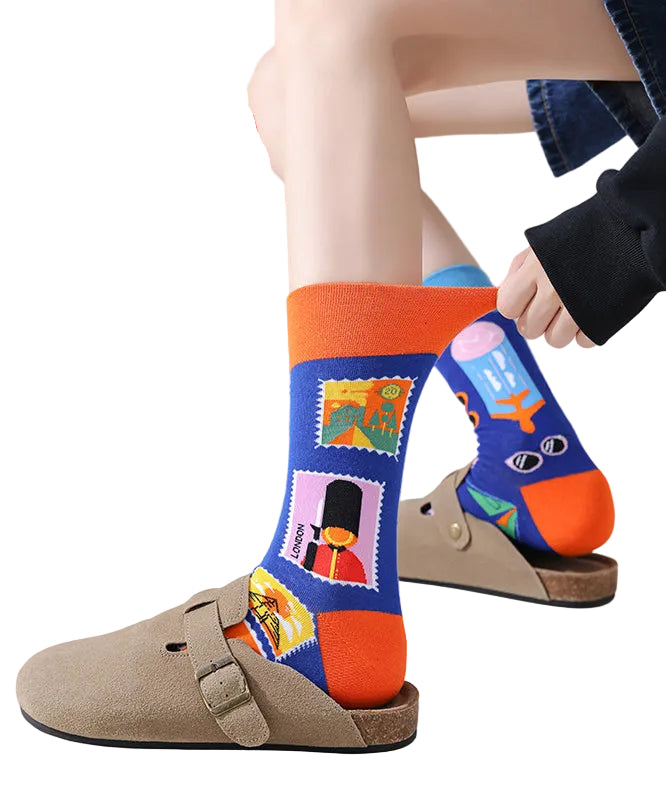 Chaussettes Mi-Mollet Design Asymétrique pour Femme 0