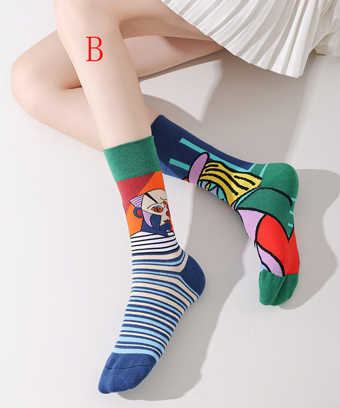 Chaussettes Mi-Mollet Design Asymétrique pour Femme 1