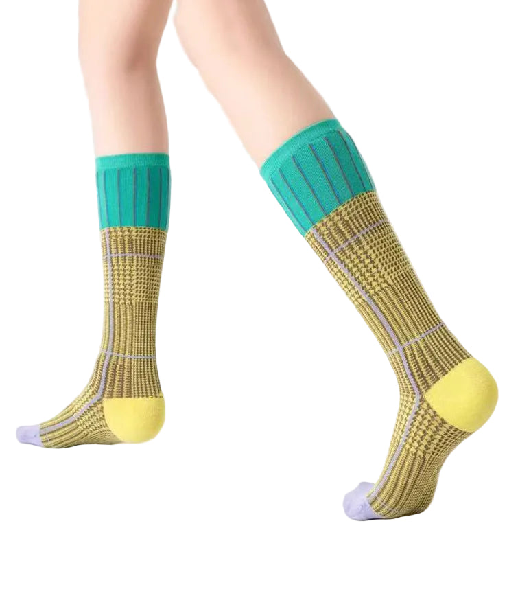 Chaussettes Mi-Mollet Rayées pour Femmes 0