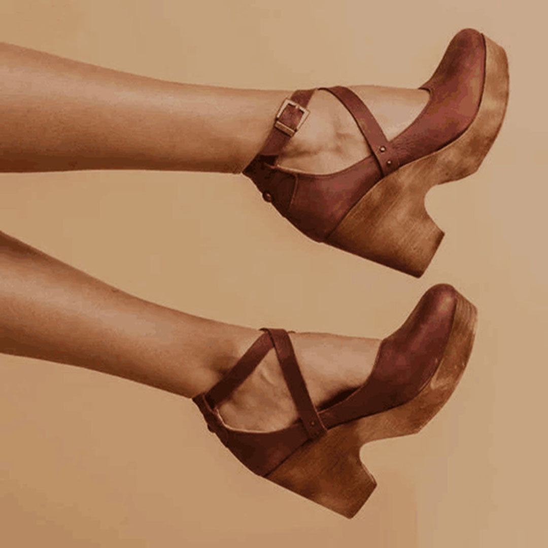 Chaussures Compensées Femme Chic à Bout Fermé 1