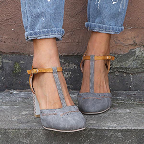 Chaussures Mary Janes à Talons Épais pour Femmes Printemps 5