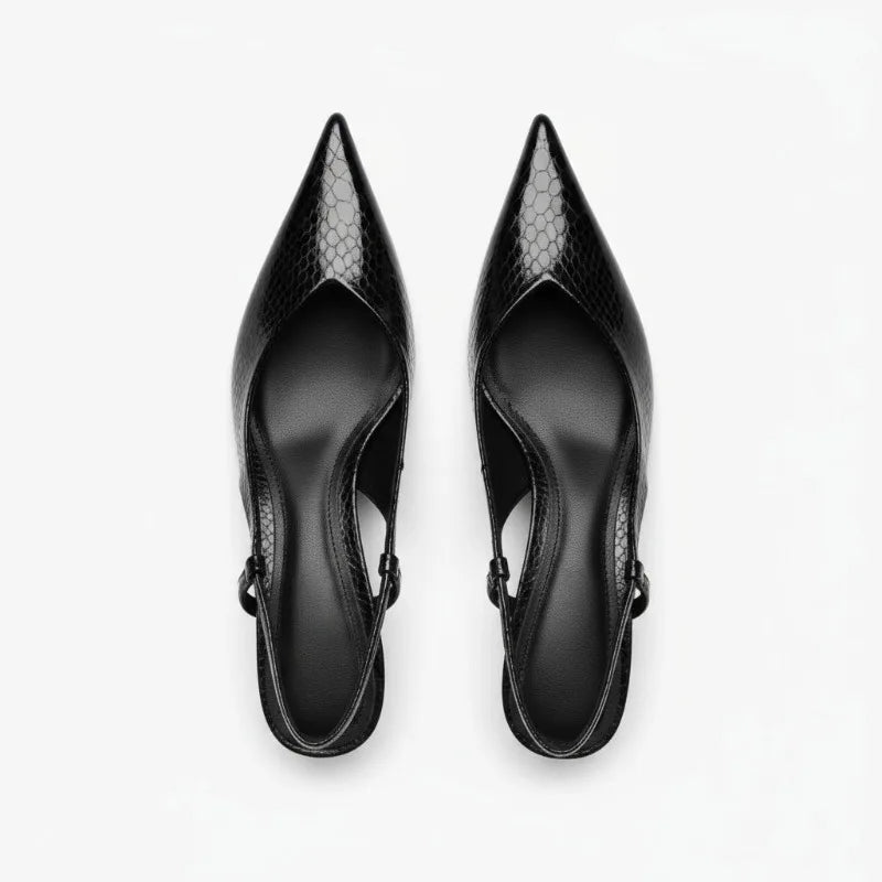 Chaussures à Talons Slingback Femme en Python 6