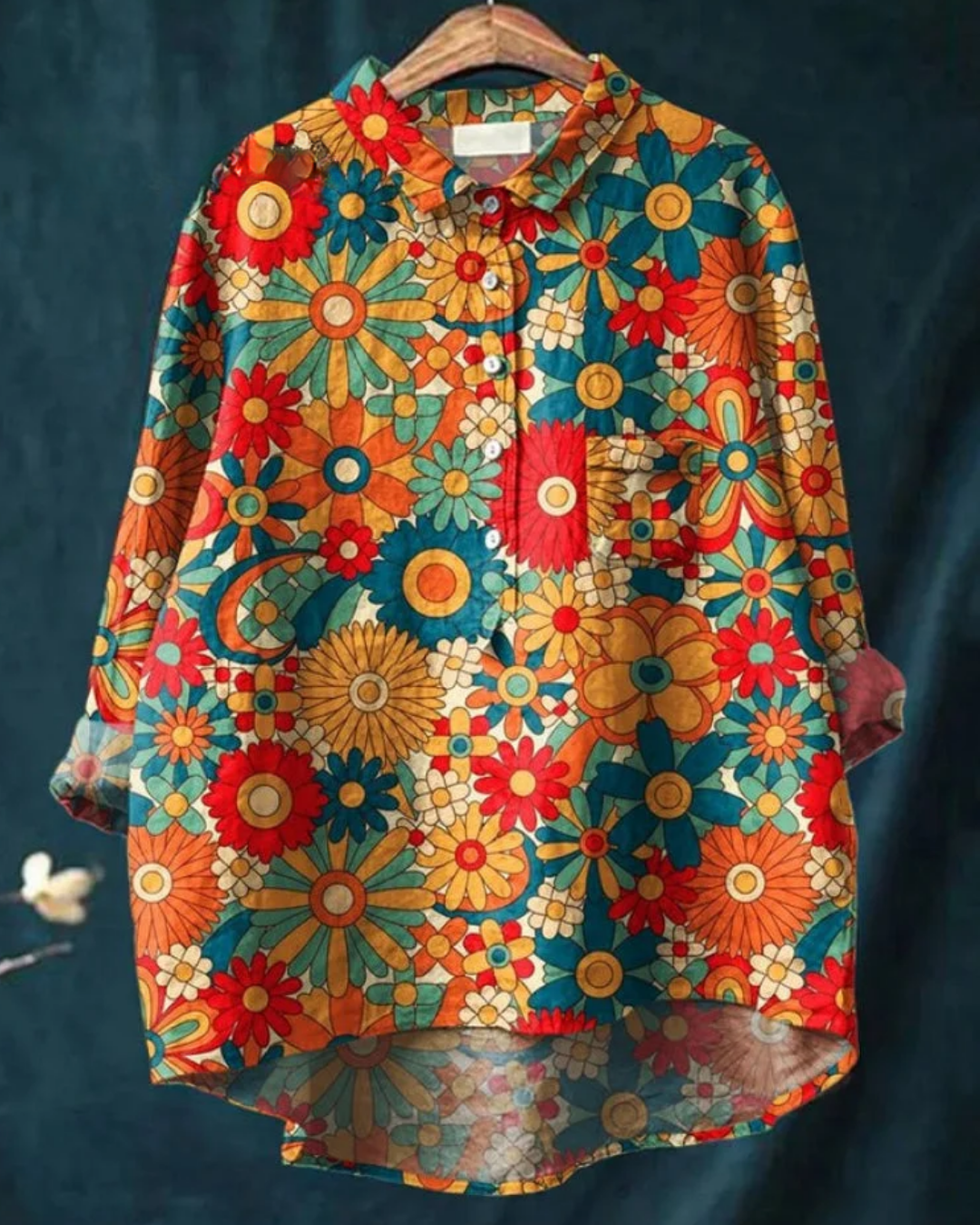 Chemise Boutonnée Femme à Motif Floral 3