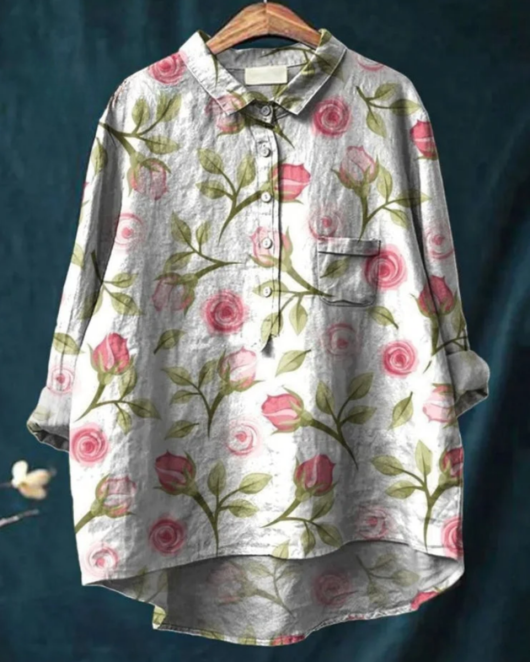 Chemise Boutonnée Femme à Motif Floral 4