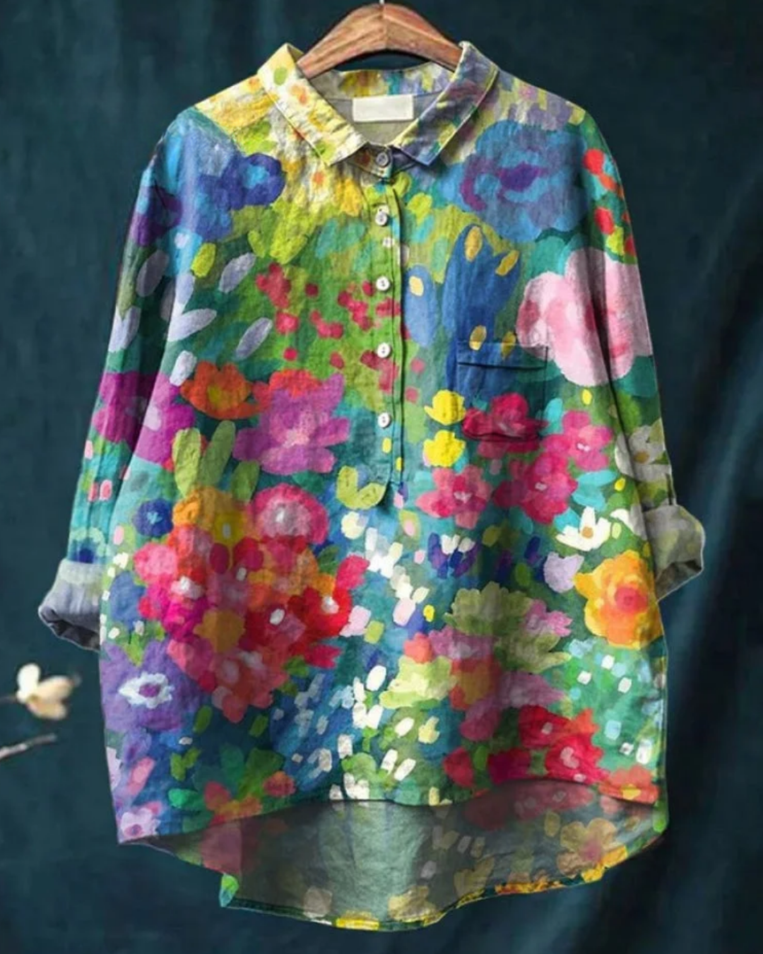 Chemise Boutonnée Femme à Motif Floral 5