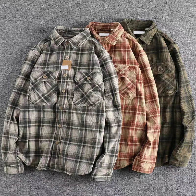 Chemise Décontractée à Carreaux pour Hommes 4